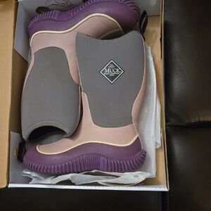 Muck Kids' Purple and Gray Boots